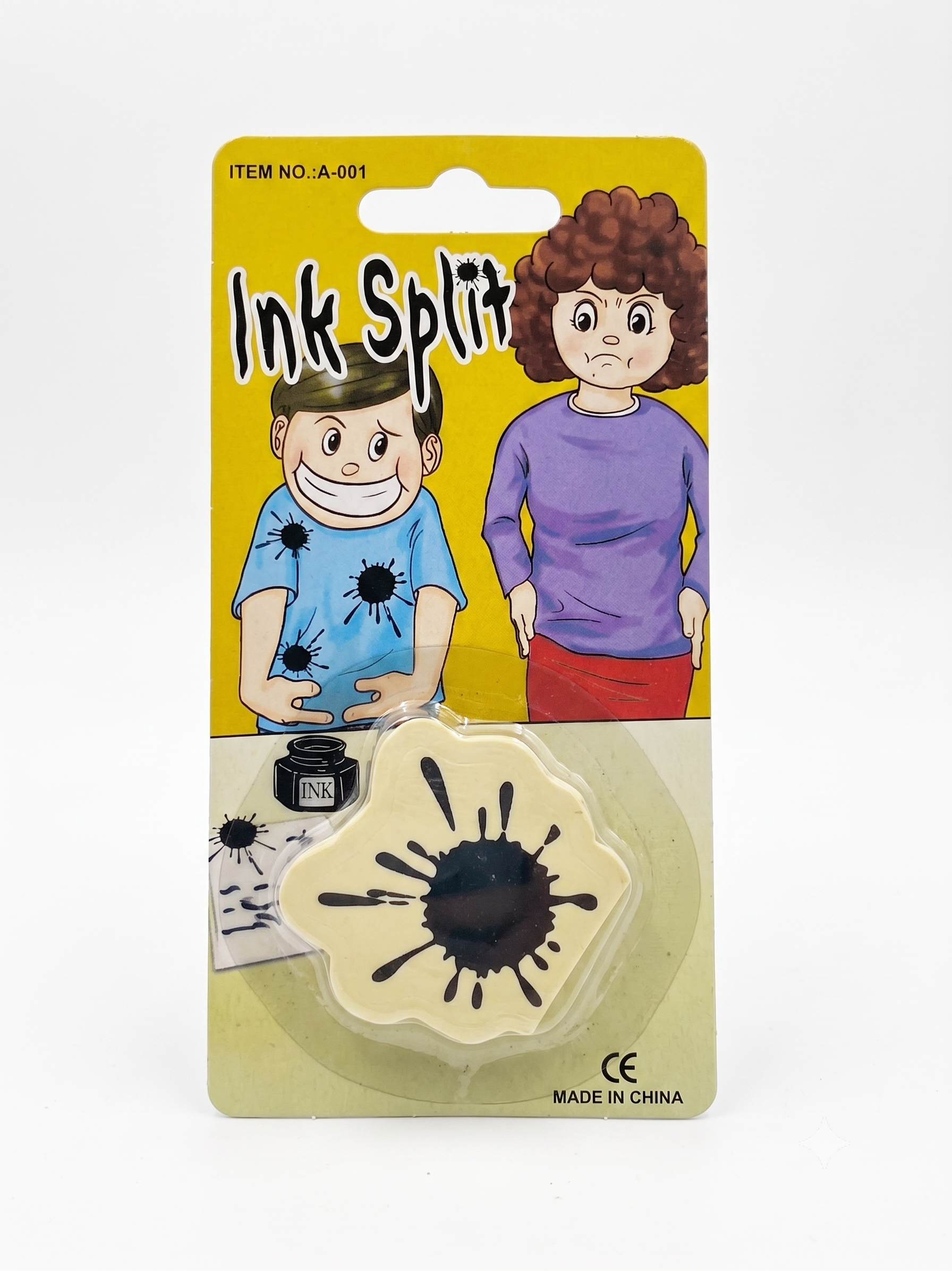 Mürekkep Lekesi Şakası - Elbise ve Kıyafet İçin Kumaş Şaka Sticker