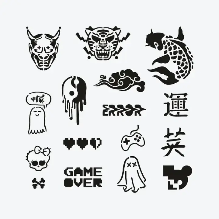 Tokyo City Pack Dövme Şablon Seti