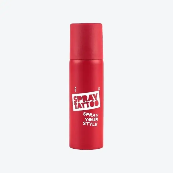 Doğal Dövme Spreyi Kırmızı 50 ml