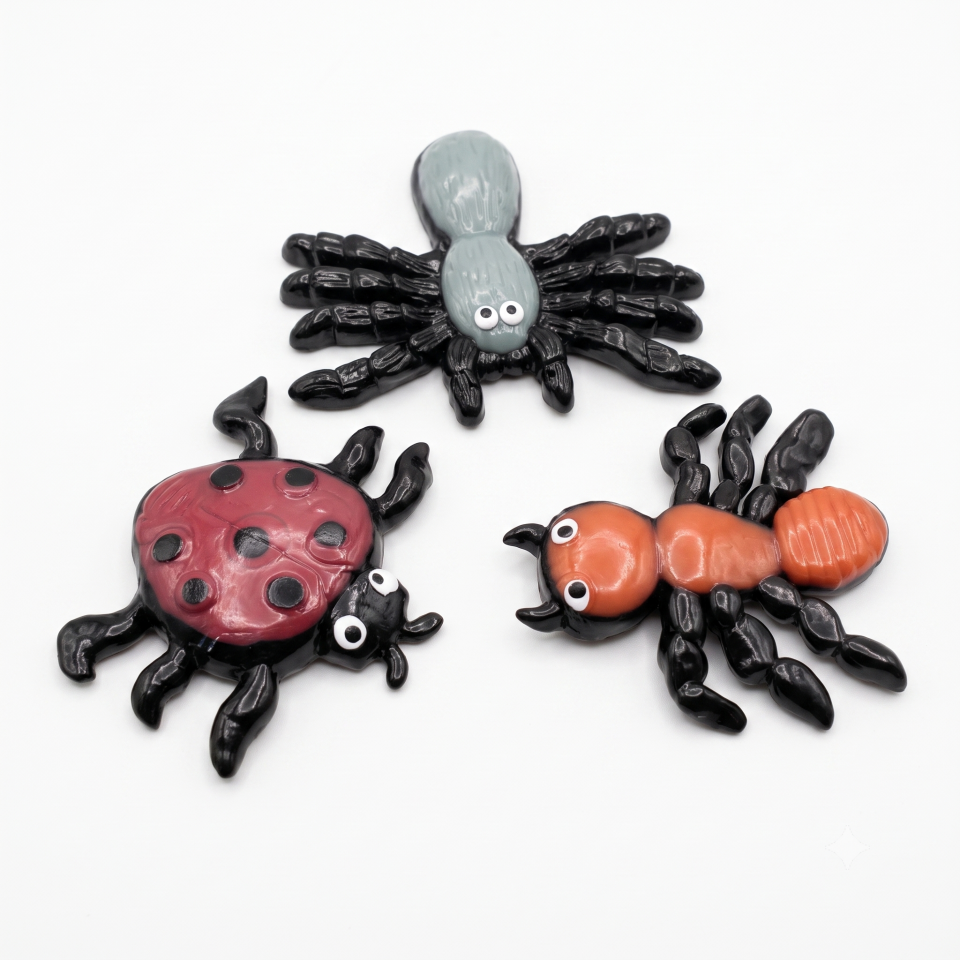 Yapışkan Jel Böcekler - Büyük Boy (10 cm) Yapışkan Şaka ve Stres Oyuncağı