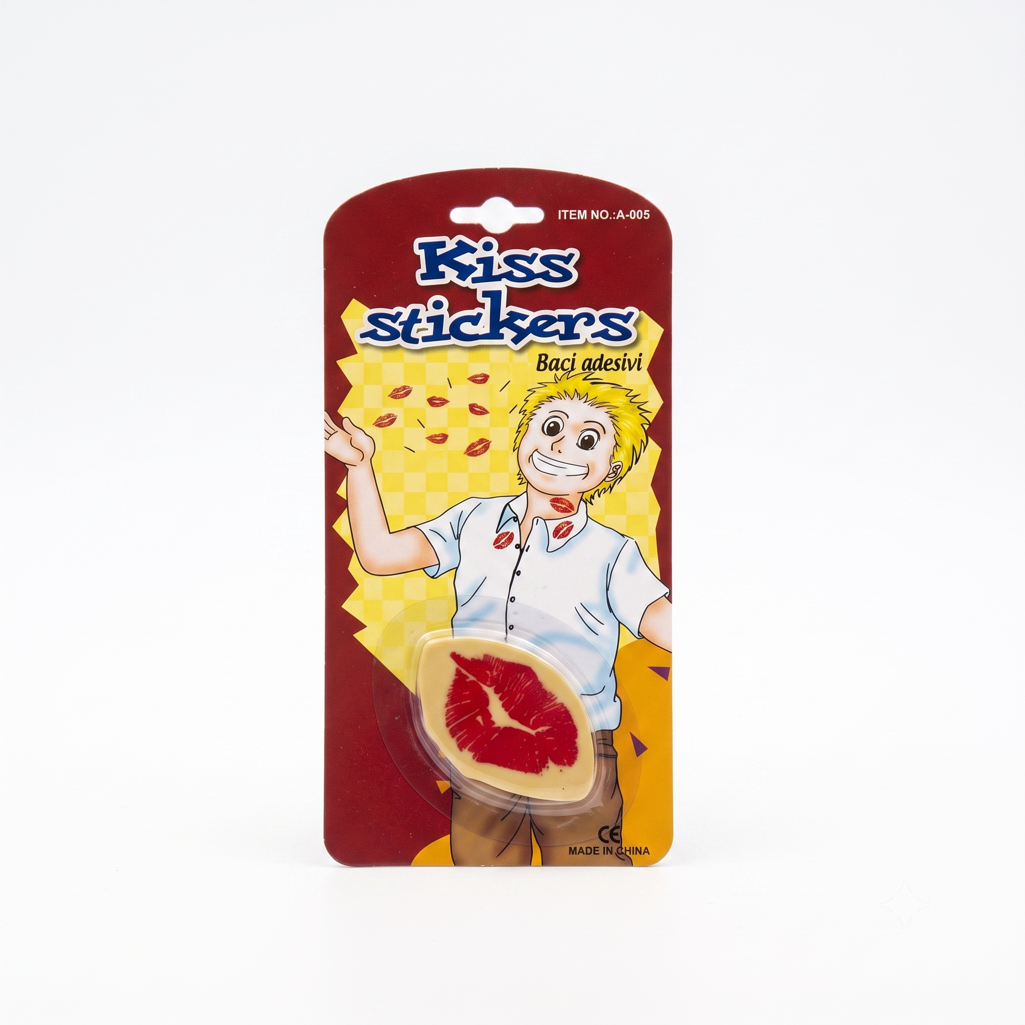 Ruj Lekesi Sticker Şakası - Gömlek ve Boyun İçin Dudak İzi Çıkartma