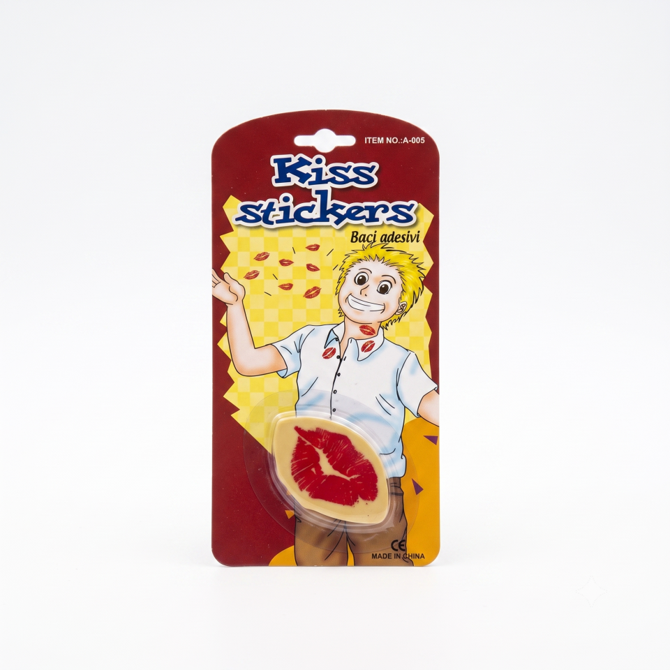 Ruj Lekesi Sticker Şakası - Gömlek ve Boyun İçin Dudak İzi Çıkartma