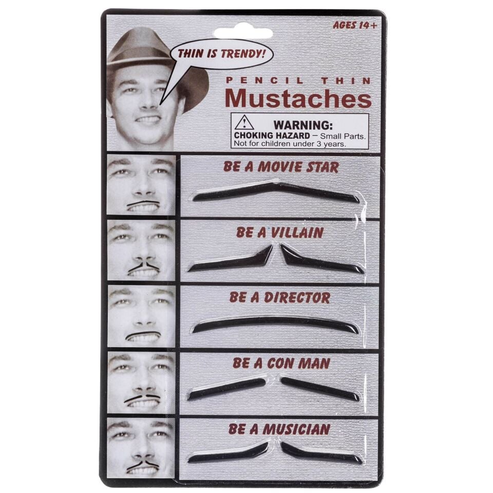 Toptan Nostaljik Takma Bıyık 5'li Set (10'lu Paket)