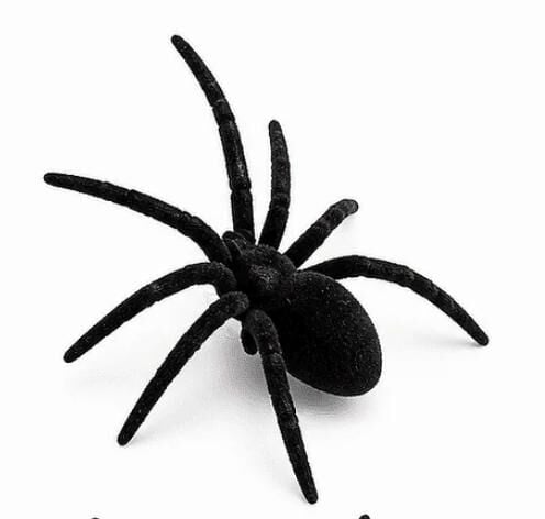 Lateks Gerçekçi Şaka Örümceği - Kadife Dokulu Siyah Tarantula Şaka Oyuncağı