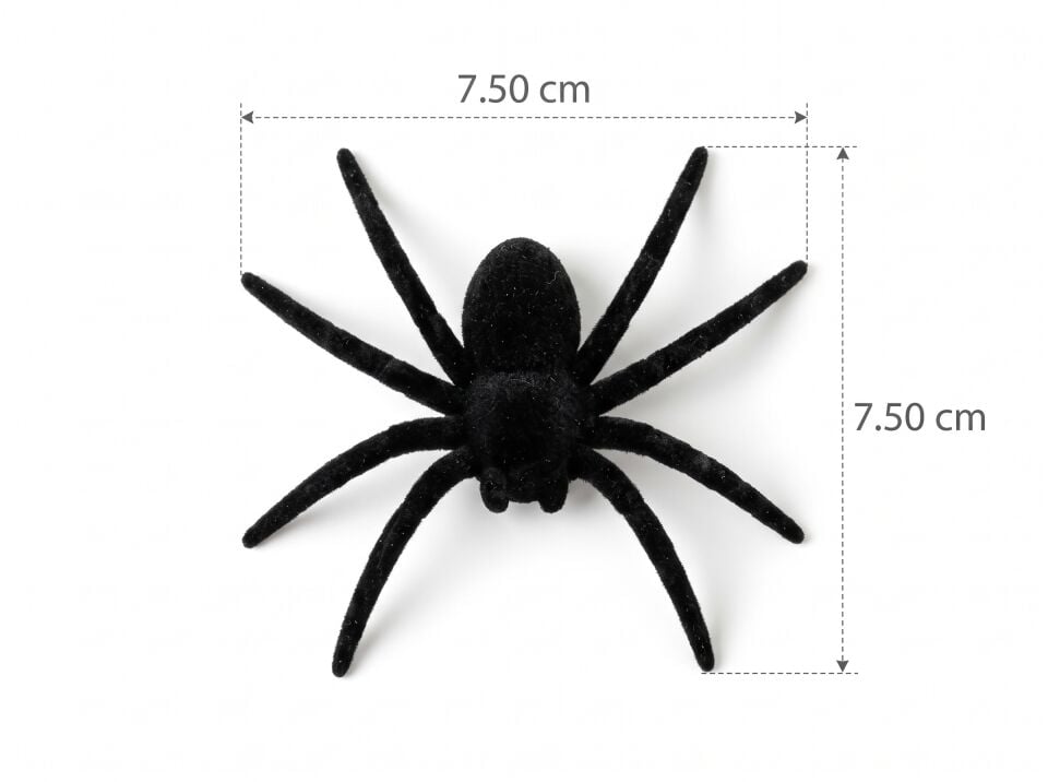 Lateks Gerçekçi Şaka Örümceği - Kadife Dokulu Siyah Tarantula Şaka Oyuncağı