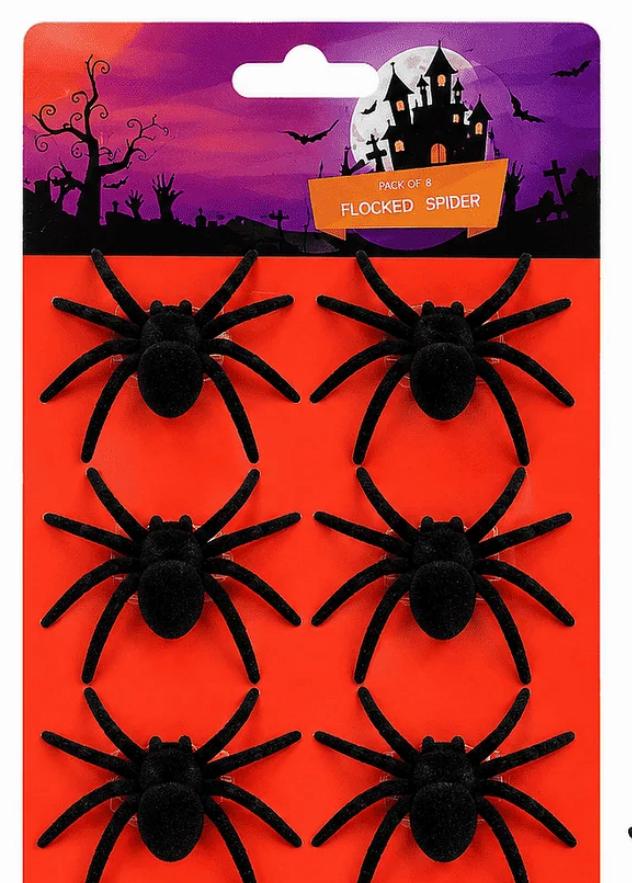 Toptan Lateks Gerçekçi Şaka Örümceği - Kadife Dokulu Siyah Tarantula Şaka Oyuncağı